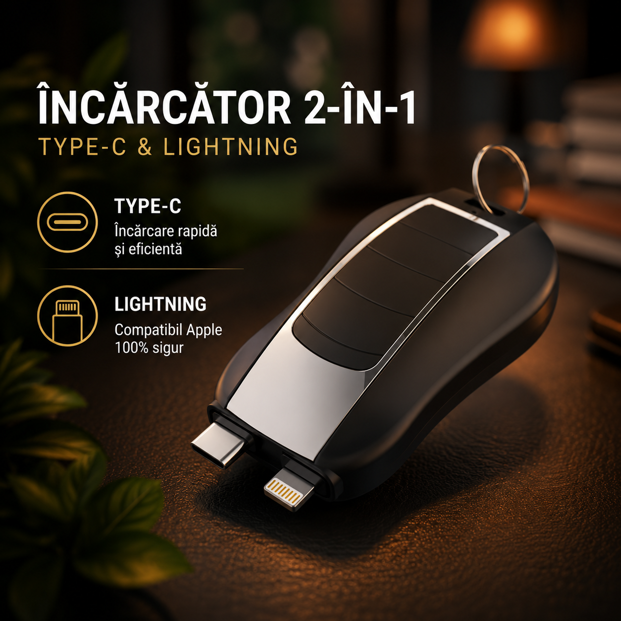 VoltKey™ – UltraCharger 2-în-1| Încărcare de Urgență Oriunde