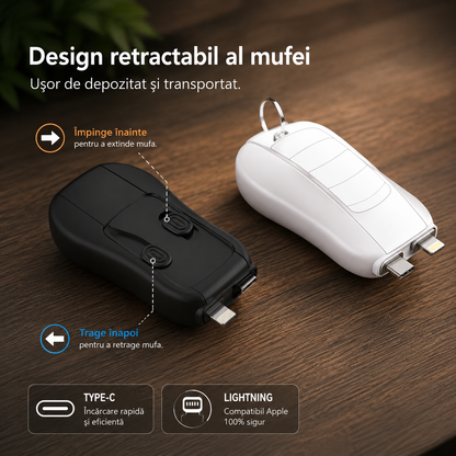 VoltKey™ – UltraCharger 2-în-1| Încărcare de Urgență Oriunde